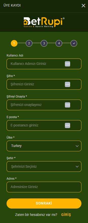 Üyelik İşlemleri